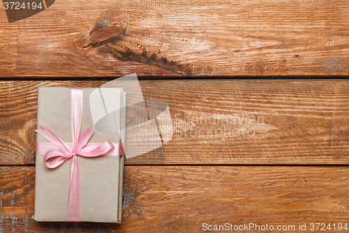 Image of Valentines Day gift   on wooden background