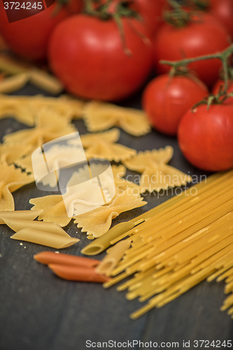 Image of food background with pasta 