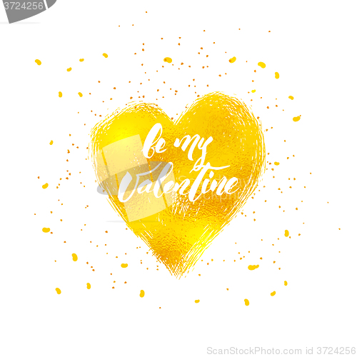 Image of Be my Valentine hand lettering.