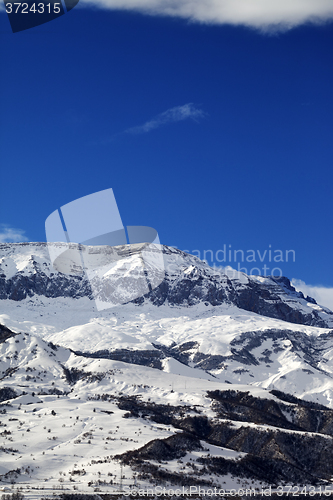 Image of Winter mountains at nice sun day