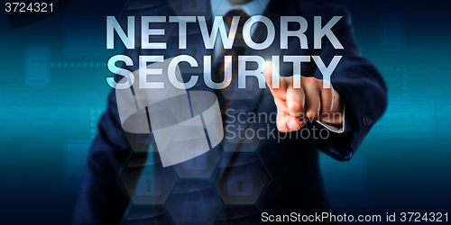 Image of Administrator Touching NETWORK SECURITY Onscreen