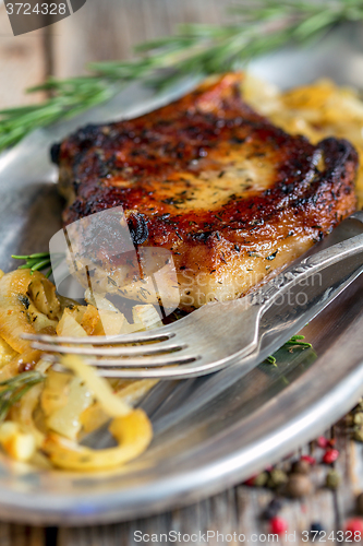 Image of Pork chop on the bone.
