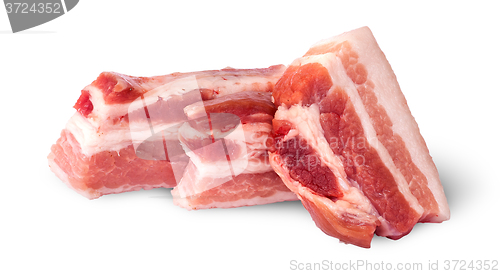 Image of Three pieces of bacon on top view