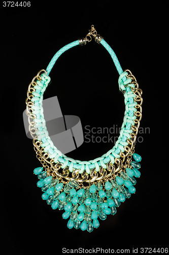 Image of green plastic  necklace