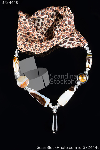 Image of color plastic  necklace