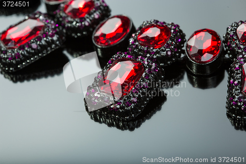 Image of red plastic  necklace