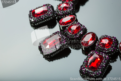 Image of red plastic  necklace