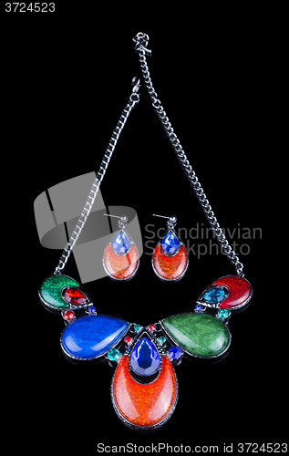 Image of color plastic  necklace
