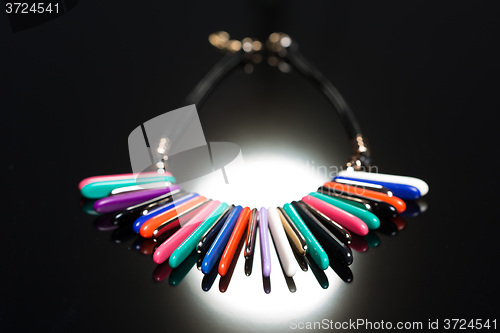 Image of color plastic  necklace