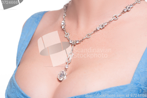 Image of necklace on the neck