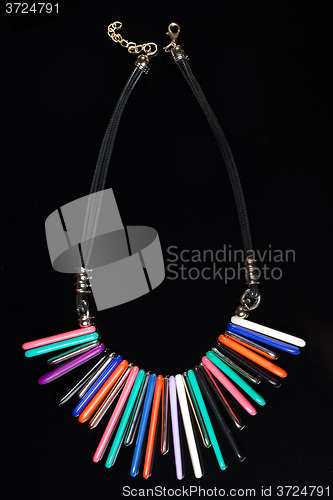 Image of color plastic  necklace