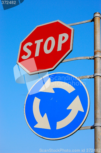 Image of merry-go-round, auto sign,