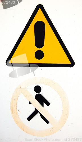 Image of warning signs