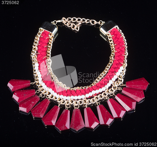 Image of color plastic  necklace