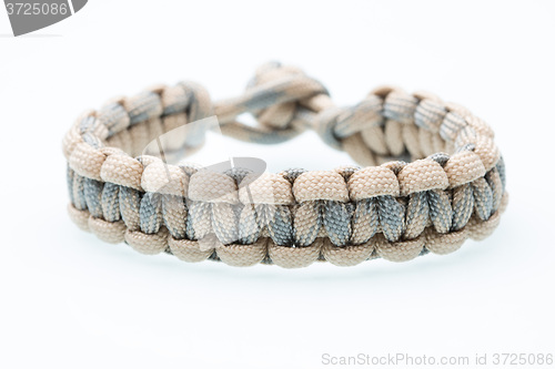 Image of Black braided bracelet on white background