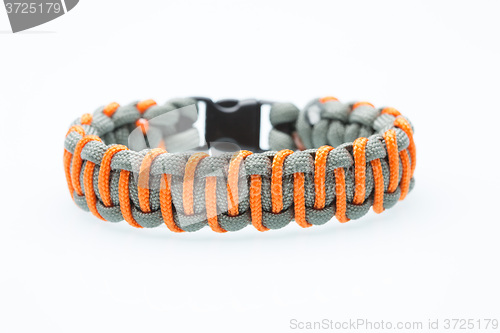 Image of Black braided bracelet on white background