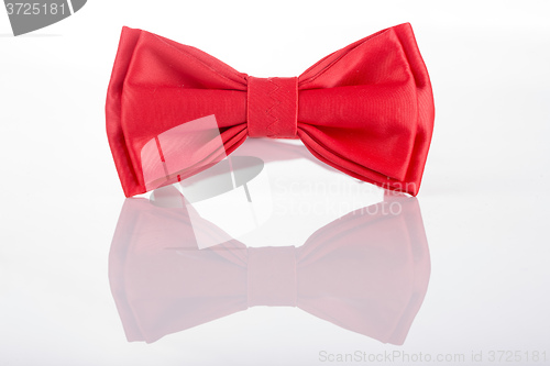 Image of Red bow tie on a white background