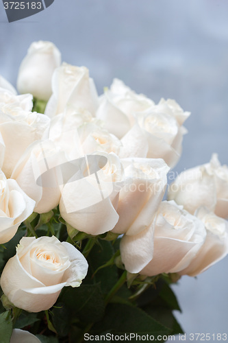 Image of white roses as a floral background