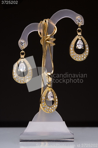 Image of The costume jewellery. Pendant, earrings 