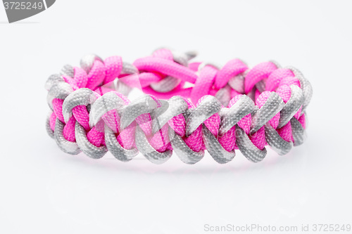 Image of Black braided bracelet on white background