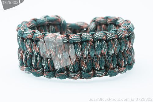 Image of Black braided bracelet on white background