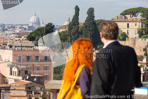 Image of Middle aged couple in Rome.
