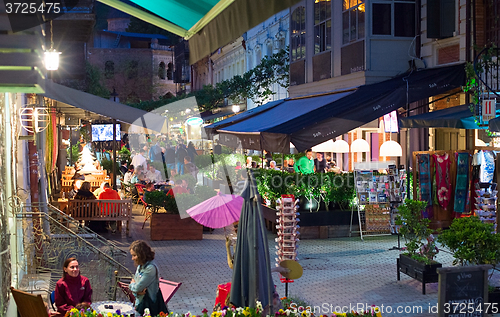 Image of Street restaurants. Tbilisi, Georgia