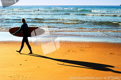 Image of Surfer silhouette female