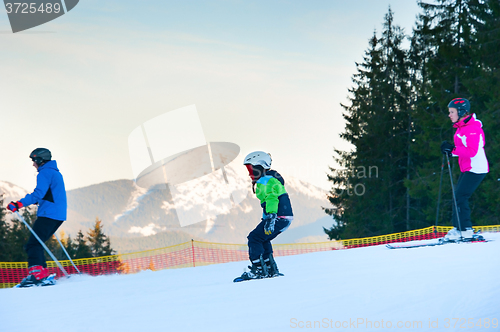 Image of Family at ski resort