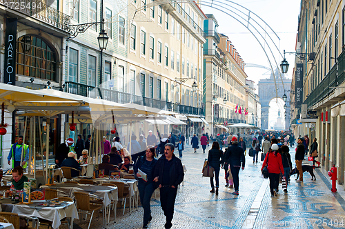 Image of Rua Augusta street, Lisbon