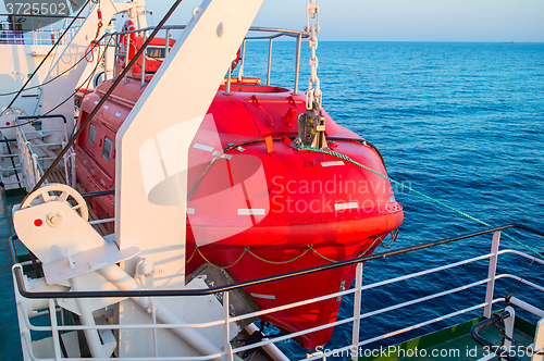 Image of Lifeboat on a ship