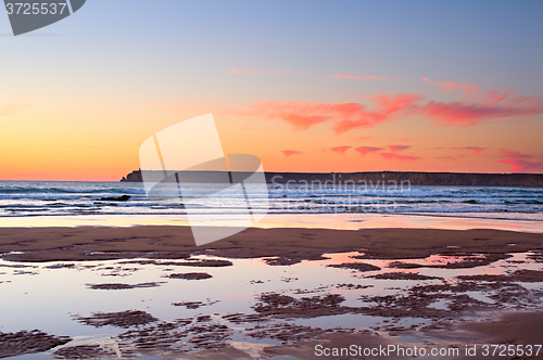 Image of Varicolored ocean sunset, Portugal