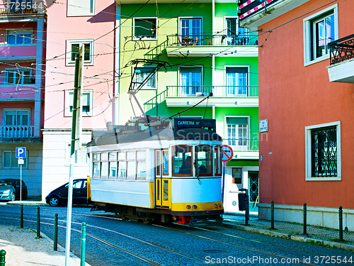 Image of Lisbon colorful street, Portugal