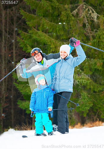 Image of Family at ski resort