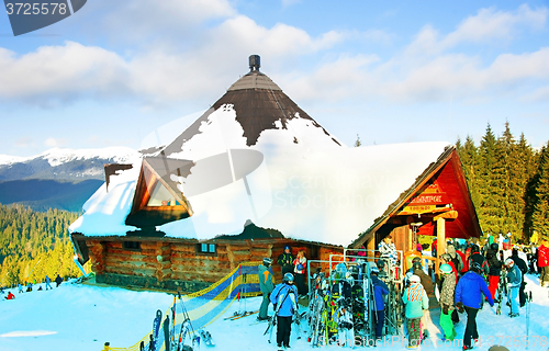 Image of Outdoor ski resort restaurant