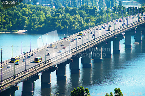 Image of Paton bridge. Kyiv, Ukraine