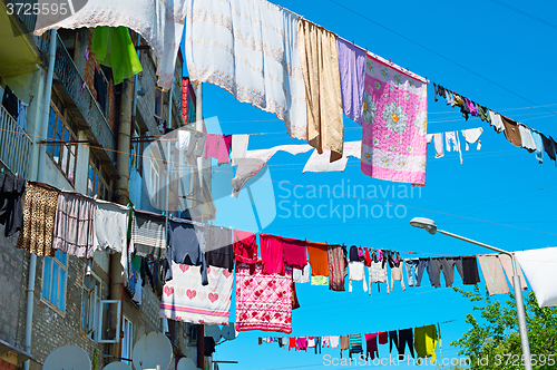 Image of Typical drying clothes, Georgia