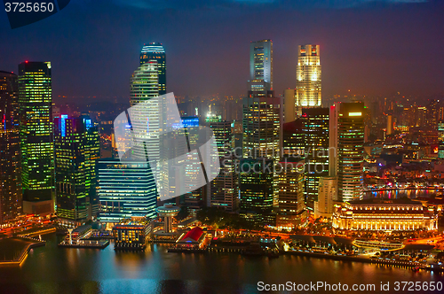 Image of Singapore cityscape at night