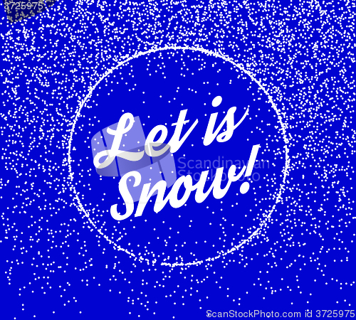 Image of Falling Snow Vector Background 