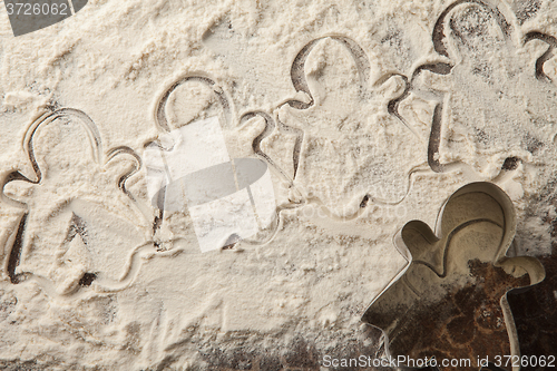 Image of The gingerbread cookies with copper cookie cutter