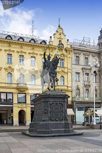 Image of Monument Ban Jelacic in Zagreb