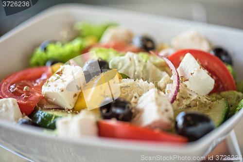 Image of Greek salad closeup