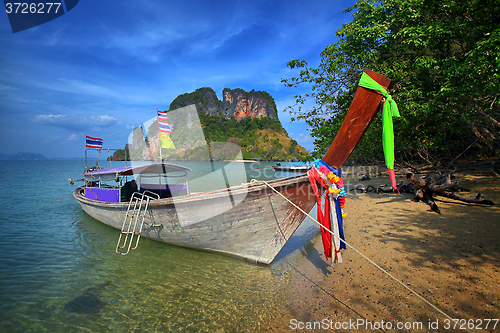 Image of Long-tailed boat in Thailand