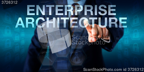 Image of EA Manager Is Touching ENTERPRISE ARCHITECTURE