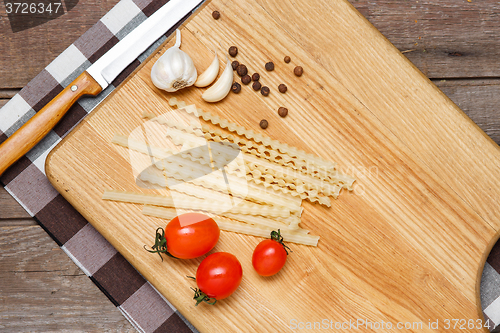 Image of Healthy eating, noodle from the hard sorts of wheat