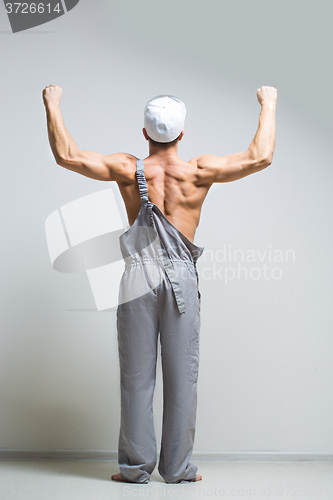 Image of muscular man back