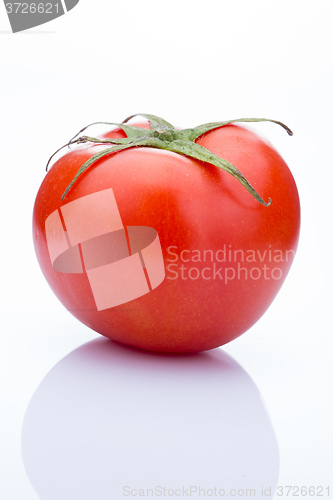 Image of tomato with drops Isolated on white background