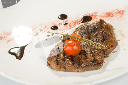 Image of Grilled steaks and vegetables