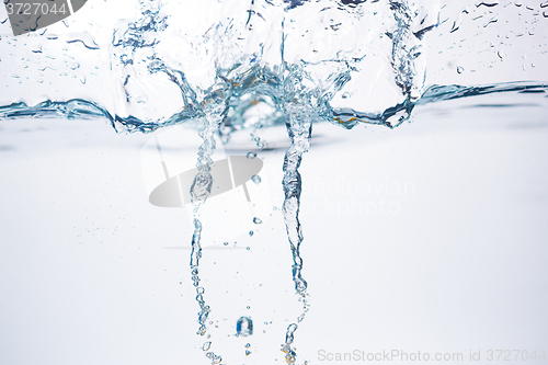 Image of Blue water wave abstract background on white