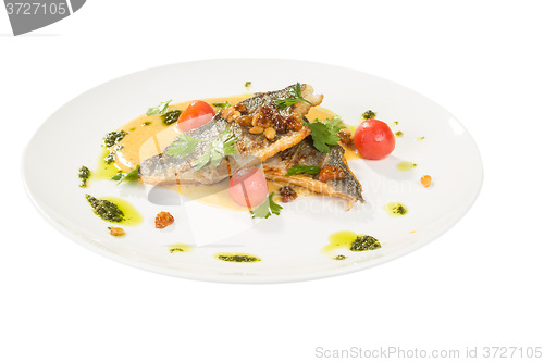 Image of Grilled Fish with tomato and Mixed Salad